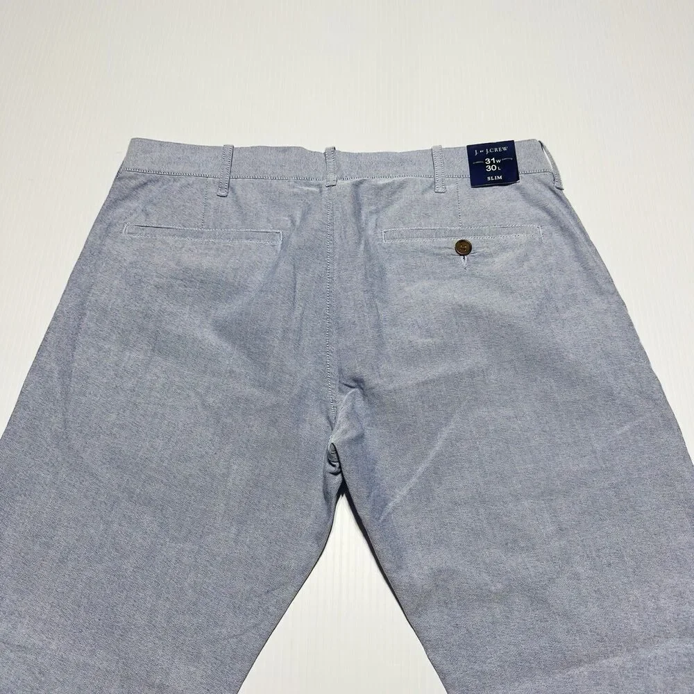 J.CREW Slim fit Pant Blue Mens Size 31x30 Preppy Cotton Chino NWT